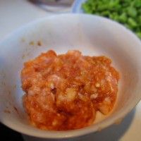 榄菜肉末四季豆的做法图解1