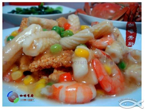 海鲜锅巴的做法