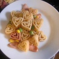 微波炉版芝士爱心面的做法图解3