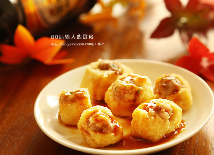 油豆腐酿肉的做法