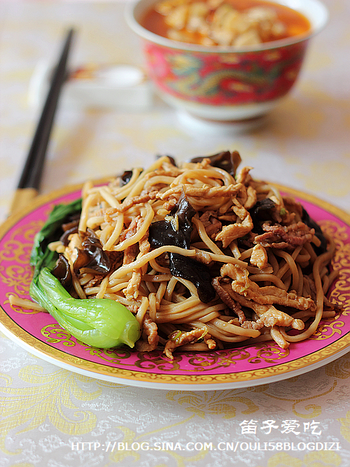 肉丝伊府面的做法