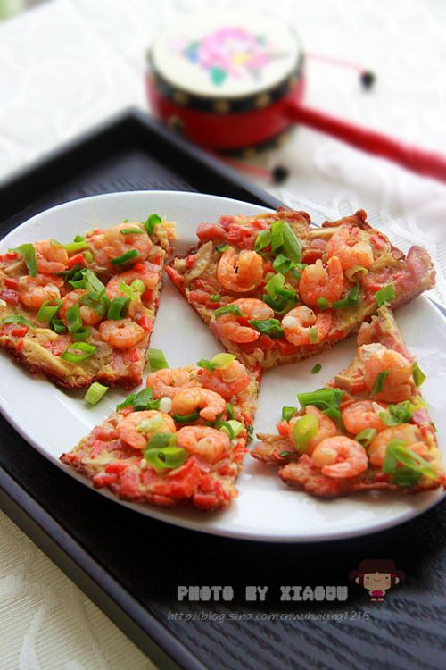 虾仁鸡蛋饼的做法
