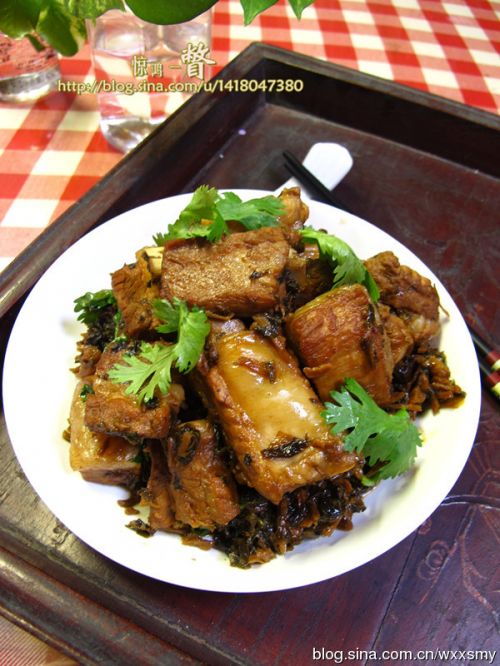 菜干烧肋排的做法