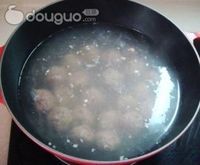 小白菜汆丸子的做法图解8