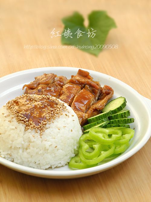 不用油做照烧鸡腿饭的做法
