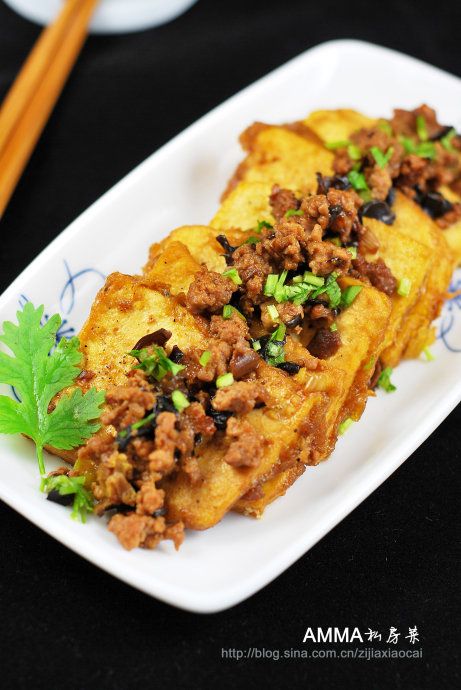 肉末虎皮豆腐的做法