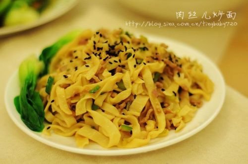 肉丝儿炒面的做法