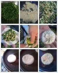 韭菜鸡蛋馅饼的做法图解2