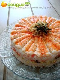 鲜虾寿司蛋糕的做法图解8
