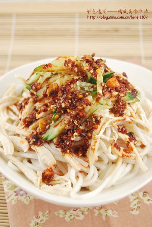 鸡丝凉面的做法