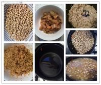 榨菜焖黄豆的做法图解1