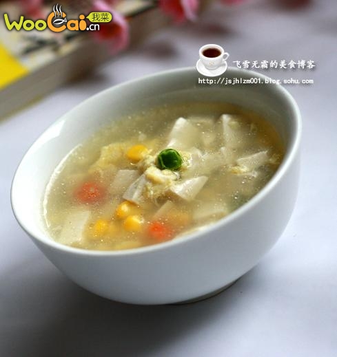 豆腐蛋花汤 完美瘦身汤的做法
