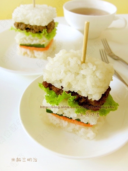 简单美味 米饭三明治的做法