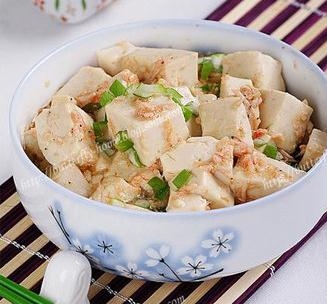 虾酱花生淋豆腐的做法
