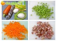 微波腊味杂蔬蛋饼的做法图解1