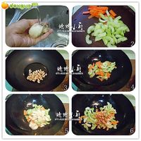 西芹百合炒腰果的做法图解1