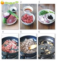 蒜香豉汁牛肉的做法图解1