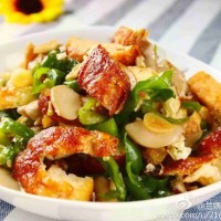 青椒炒蛋清的做法图解2