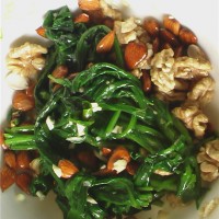 夏季养生菜:核桃杏仁菠菜的做法图解9