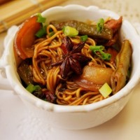五花肉豆角焖面的做法图解4