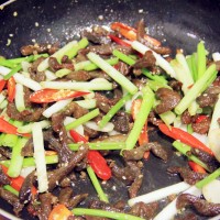 下酒菜之干煸肉丝的做法图解6