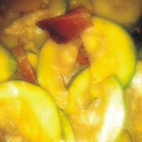 腊肉炒西葫芦的做法图解4