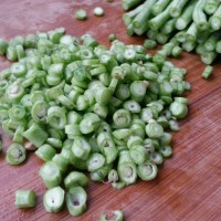 咸菜豇豆炒肉糜的做法图解1