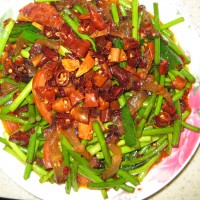 #舌尖还原#蒜苗炒腊肉(超详细)舌尖上的中国的做法图解10