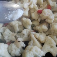 素炒花菜的做法图解10