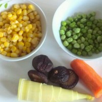 金玉蔬菜盏的做法图解1