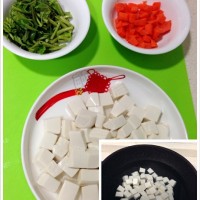 香椿烧豆腐的做法图解3