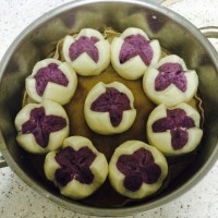 紫薯开花馒头的做法图解12