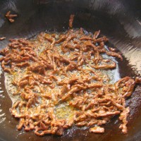 牛肉煸蒜苔的做法图解5