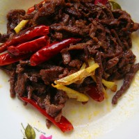 牛肉煸蒜苔的做法图解7