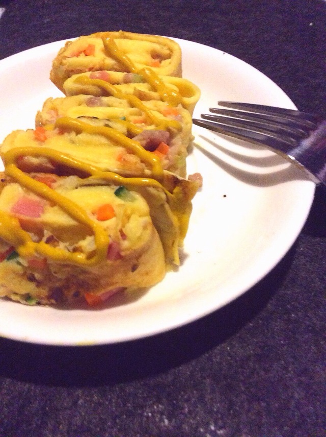 什锦鸡蛋饼(快手早餐)的做法