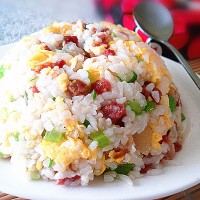 香肠西芹炒饭的做法图解9