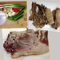 干笋腊肉煲的做法图解1