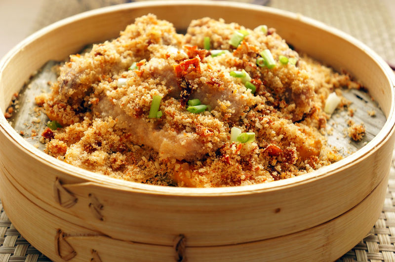 红薯蒸排骨(DIY米粉)的做法