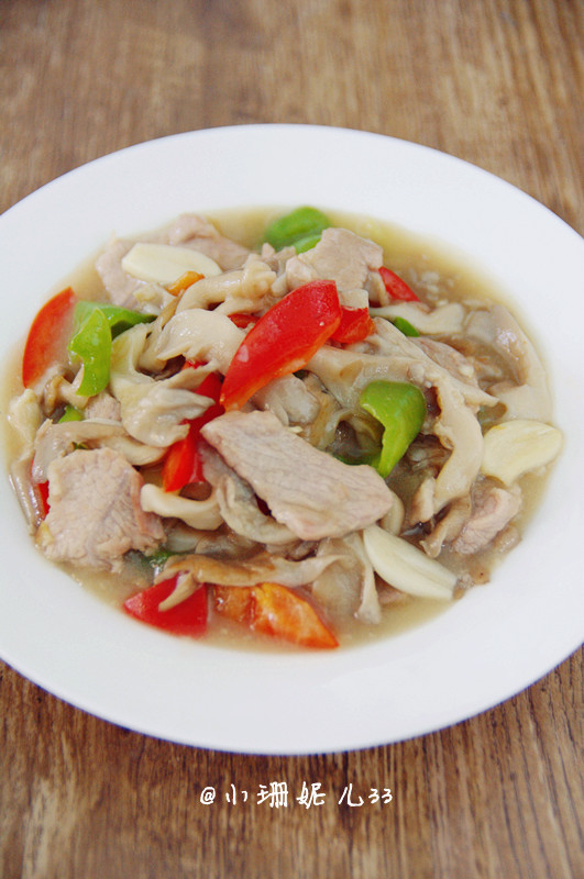 鲜蘑肉片的做法