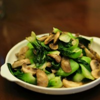蘑菇青菜的做法图解2