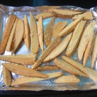 芝麻烤薯条的做法图解3
