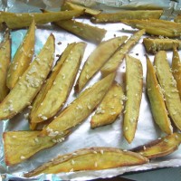 芝麻烤薯条的做法图解4