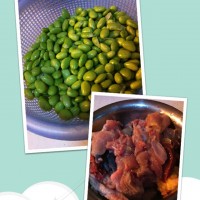 砂锅毛豆炖鸡的做法图解1