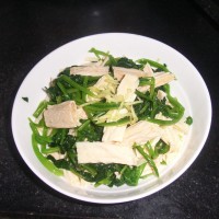 菠菜拌腐竹的做法图解6