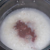 枸杞猪肝养生粥的做法图解7