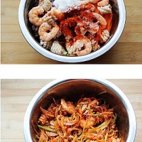 海鲜杂拌鸡蛋凉面的做法图解6