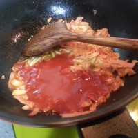韩国泡菜火腿斜管面的做法图解9
