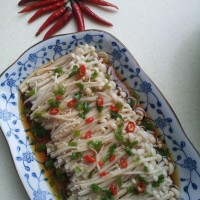 白灼金针菇的做法图解7