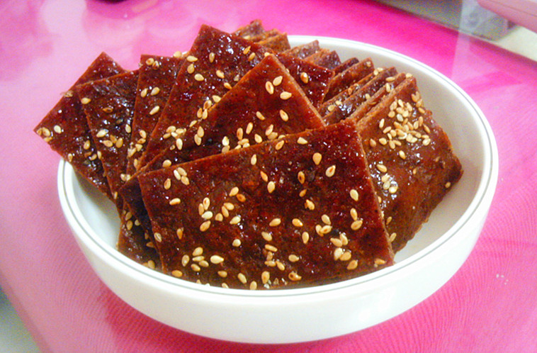 蜜汁黑椒猪肉脯的做法