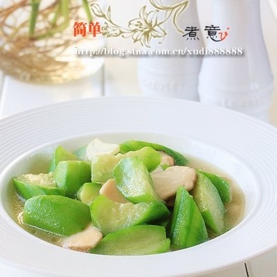 松茸炒丝瓜的做法